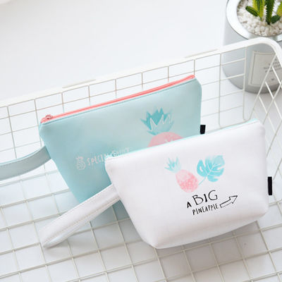 ขายส่ง Eco Beauty Custom Printing Pineapple PU Leather Cosmetic Bag